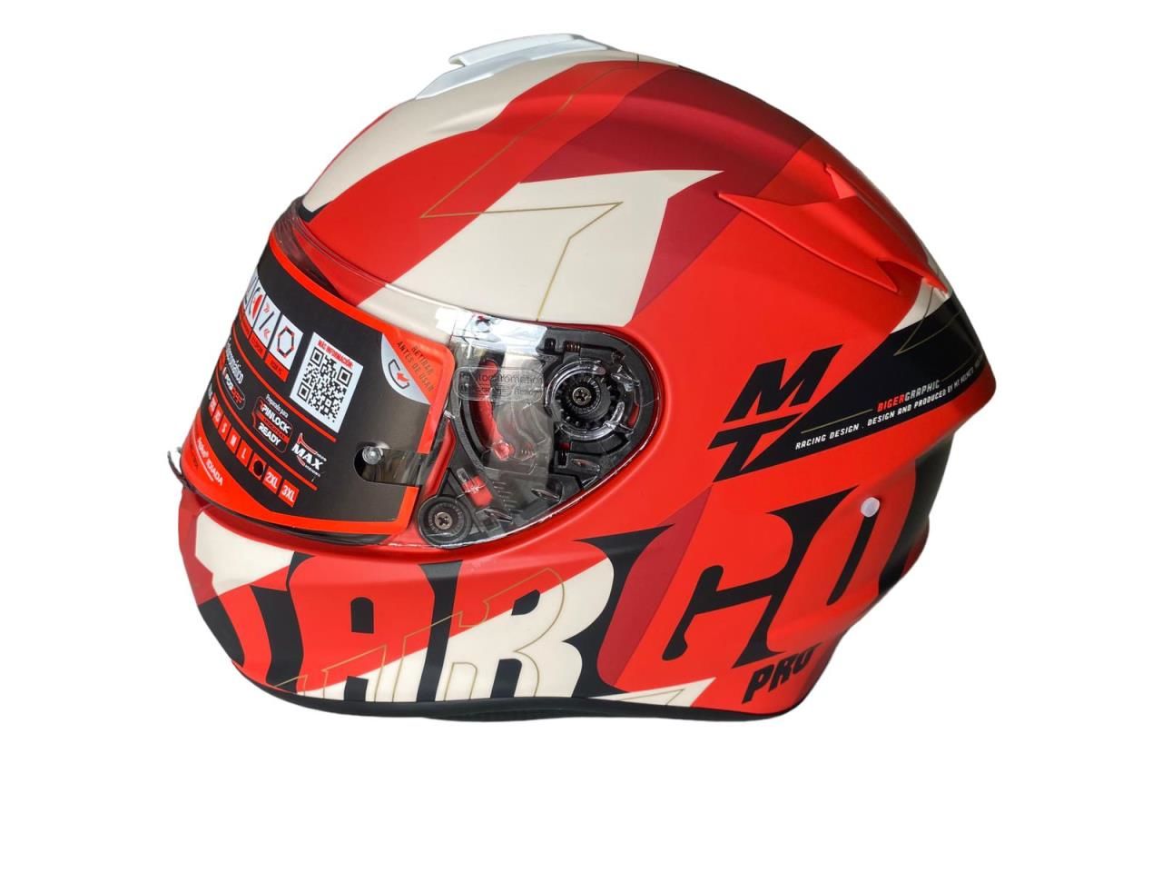 MT TARGO PRO BİGER C5 PEARL MAT RED KIRMIZI KASK L