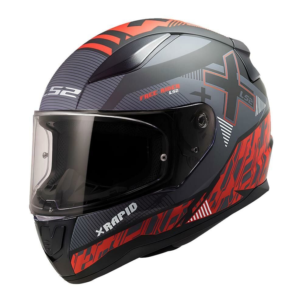 LS2 RAPID 2 XTREET MAT SİYAH-KIRMIZI KASK M