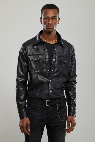 Siyah Mamba Deluxe Ceket Gömlek