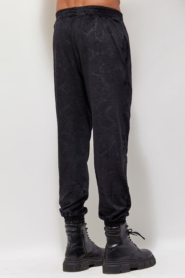 Siyah Etnik Soft Velvet Pantolon(
