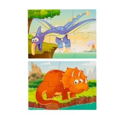 4 Mini Puzzle - Sevimli Dinozorlar