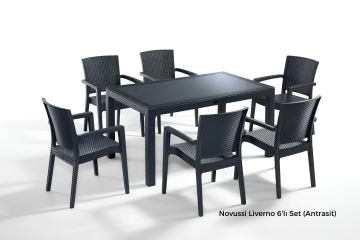 Novussi Liverno 6'lı Masa Sandalye Set