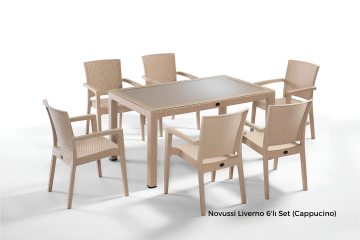 Novussi Liverno 6'lı Masa Sandalye Set