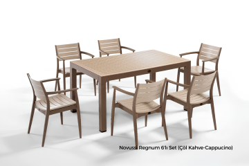 Novussi Regnum 6'lı Masa Sandalye Set