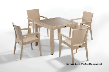 Novussi Zenit 4'lü Masa Sandalye Set