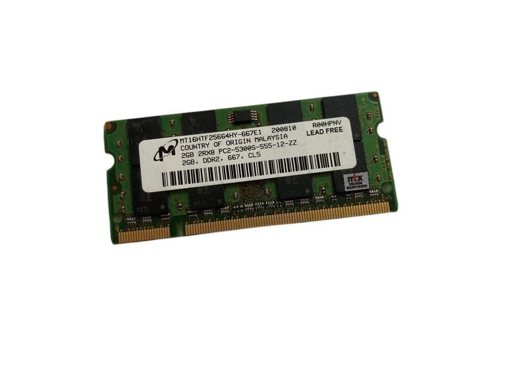 Micron Ddr2 2gb Notebook Ram 2rx8 pc2-5300s-55-12-zz