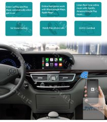 Mercedes-Benz W221 S Kasa (2006-2012) araçlar için Kablosuz Apple CarPlay ve Android Auto Uygulaması