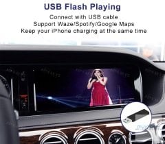 Mercedes W222 S Kasa (2014-2020) araçlar için Kablosuz Apple CarPlay ve Android Auto Uygulaması