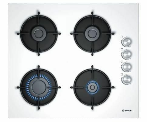 Bosch POP6C2O10O Doğalgazlı Beyaz Cam Ankastre Ocak
