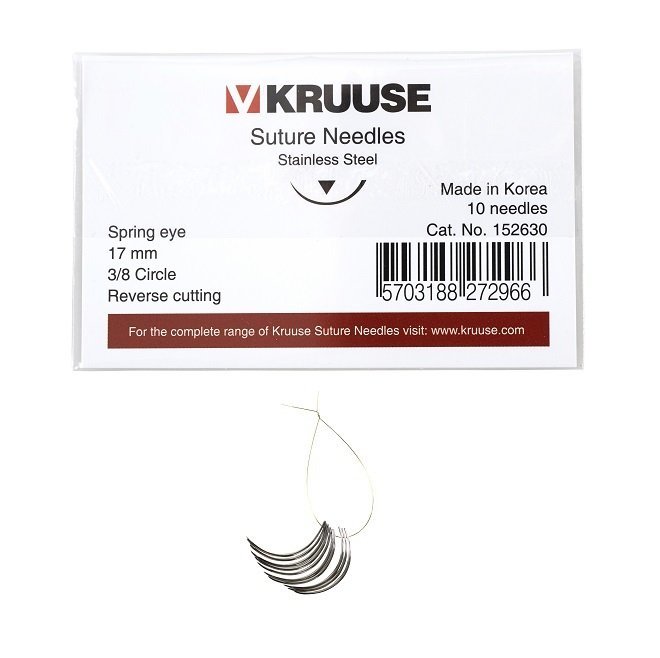 Kruuse Sütür İğnesi Regular 3/8 Keskin 17 mm (10 adet)