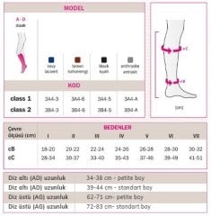 Medi mv For Men CCL2 Erkek Çorabı-Dizaltı Burnu Kapalı Varis Çorabı 3B4051