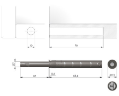 K Push Bas-Aç Gömme Mıknatıslı 37mm Beyaz