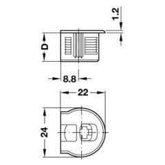 Hafele Rafix 16mm Siyah