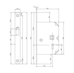 Hafele Wc Kayar Kapı Kilit 50x16mm Nikel Mat