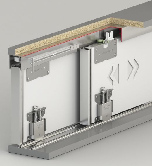 Sürgü Kapak Sistemi Çift Yöne Frenli 60kg Raylı Set 2.5m