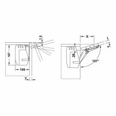 Hafele Free Flap Kalkar Kapak Makası B Gri