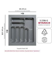 Starax Kaşıklık  55'Lik Modül Gri