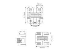 Oval Masa Menteşesi 12mm İthal Kahve