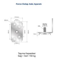 Mesan Banyo Dolabı Askı Elemanı 1.5mm Force