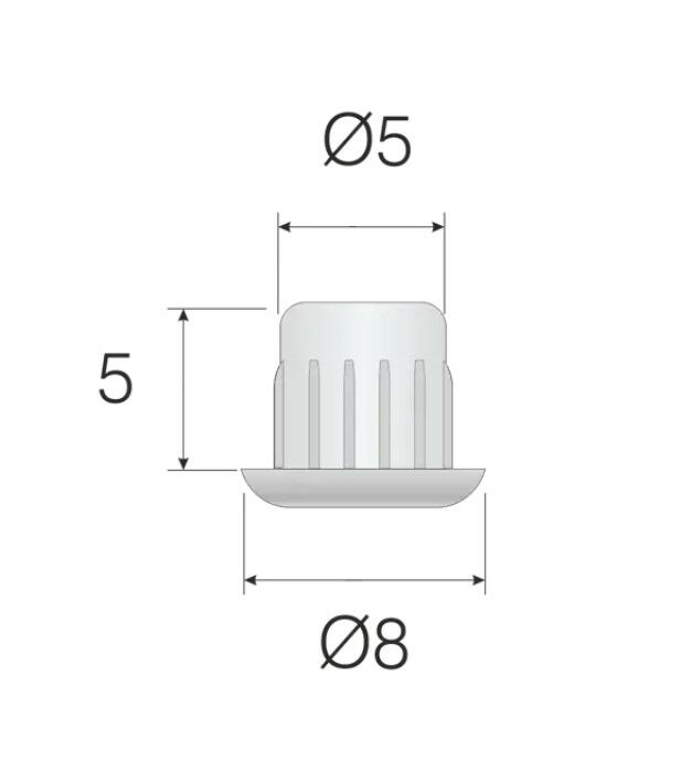 Mesan 05mm Plastik Tıpa Antrasit (0160)