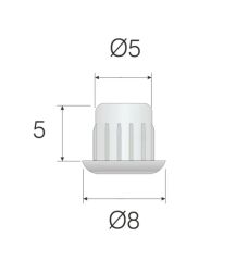 Mesan 05mm Plastik Tıpa Antrasit (0160)