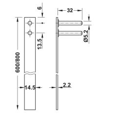 Hafele Merkezi Kilit Econo Seti 19X800mm