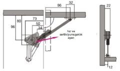 Metaline Kırma Metal Ahşap Kalkar Kapak Makası Sağ