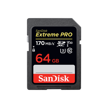 Sandisk 64GB SD Extreme Pro 170Mb/s Hafıza Kartı