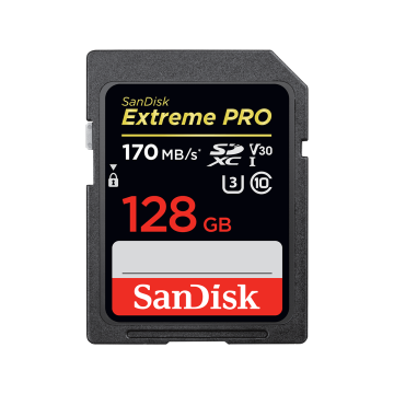 Sandisk 128GB SD EXTREME PRO 170Mb/s Hafıza Kartı