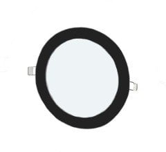 18w-8'' Yuvarlak Sıva Üstü Led Panel Armatür(Siyah Kasa)