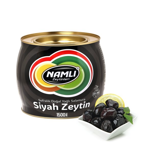 3 LÜ KAMPANYA - GEMLİK  SİYAH FIÇI ÖZEL TAŞ BASKI SİYAH İRİ ZEYTİN 1,5 KG