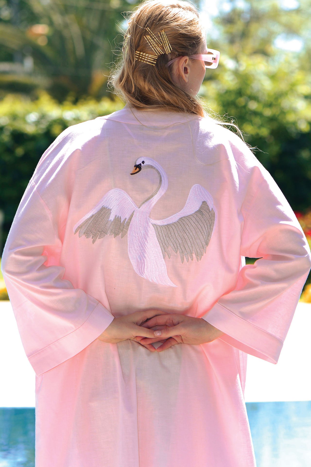 Swan Linen Kimono