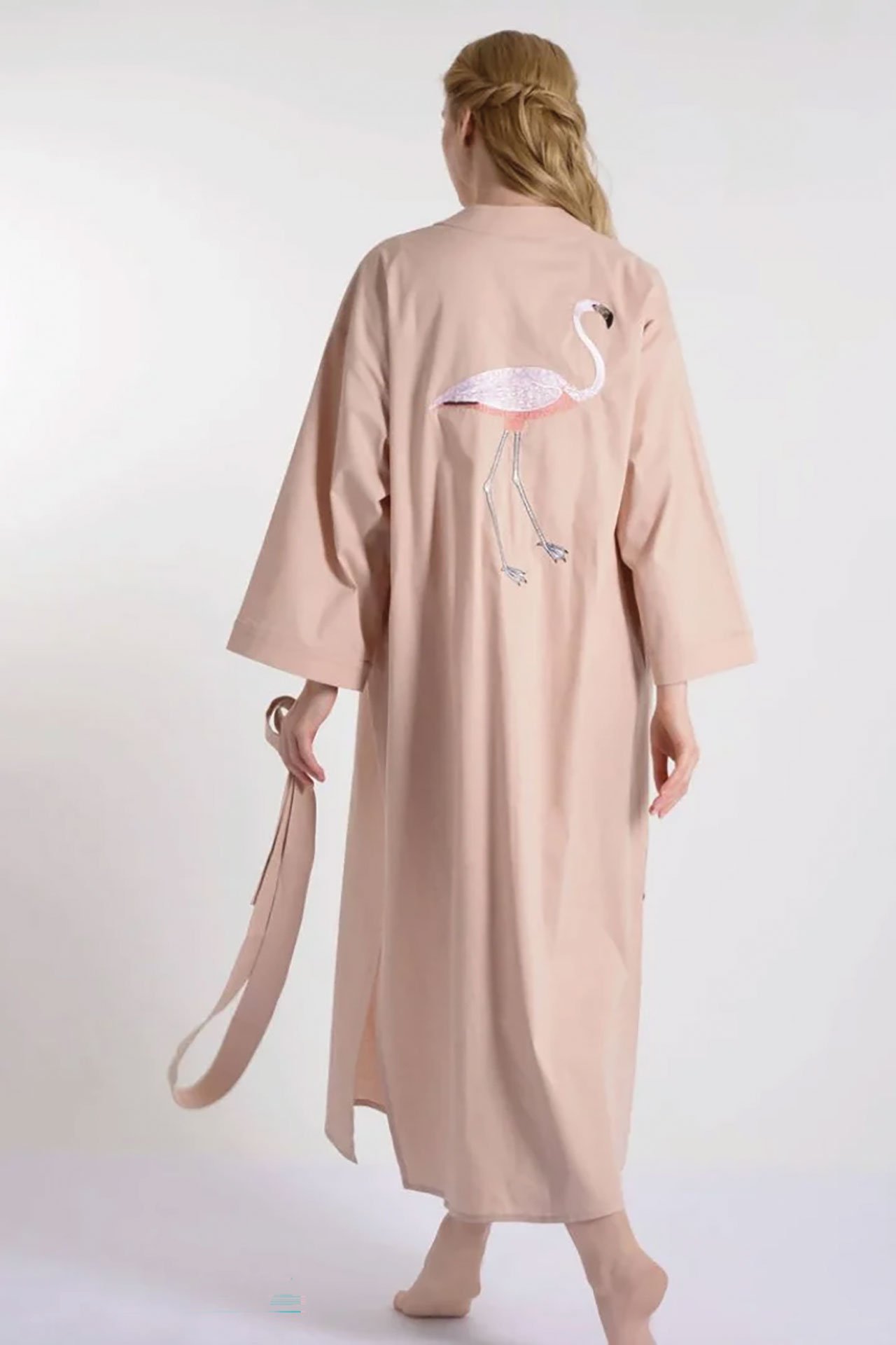 Flamingo Linen Kimono