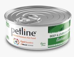 Petline Super Premium  Yetişkin Kedi Konservesi Balance Biftekli Ve Ciğerli Pate 80 Gr