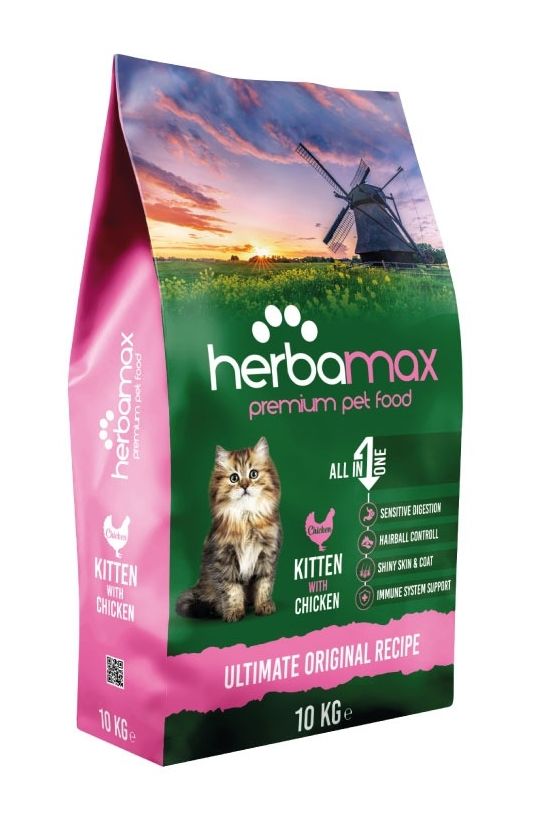 Herbamax Premium Yavru Kedi Maması Tavuk Etli 10 Kg