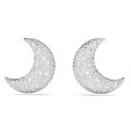 Luna Klipsli Küpeler, Ay, Beyaz, Rodyum kaplama