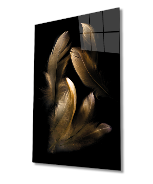 Kahverengi Tüy 4mm Dayanıklı Cam Tablo Temperli Cam, Glass Wall Decor