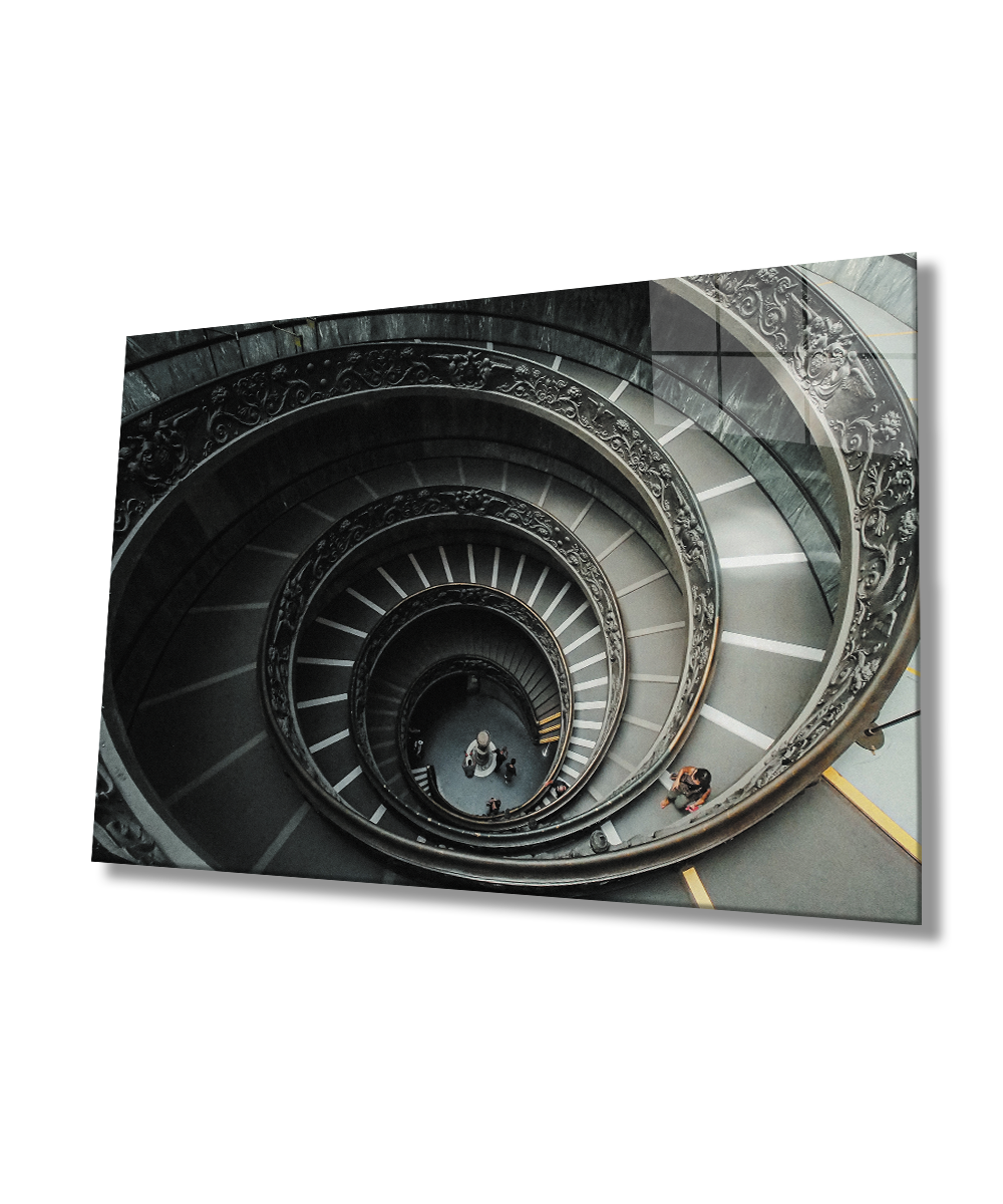 Merdiven Cam Tablo  4mm Dayanıklı Temperli Cam Stairs Glass Wall Art