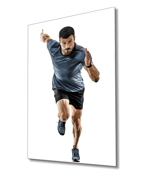 Spor Fitnes Cam Tablo  4mm Dayanıklı Temperli Cam Sports Fitness Glass Wall Art