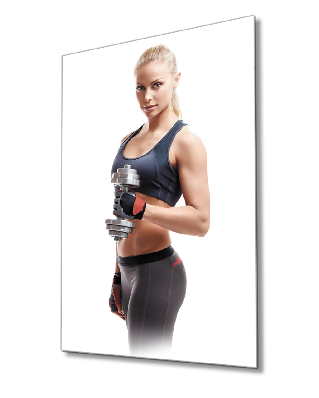 Spor Fitnes Cam Tablo  4mm Dayanıklı Temperli Cam Sports Fitness Glass Wall Art