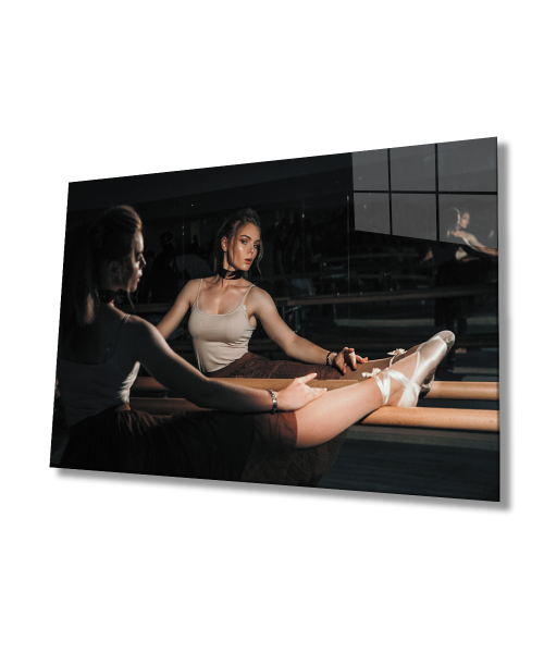 Balerin Cam Tablo  4mm Dayanıklı Temperli Cam Ballerina Glass Table 4mm Durable Tempered Glass Glass Wall Art