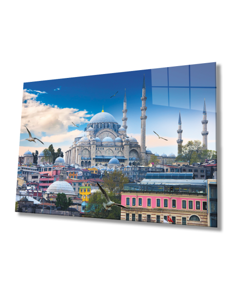 İstanbul Ortaköy Camii Manzarası Cam Tablo 4mm Dayanıklı Temperli Cam