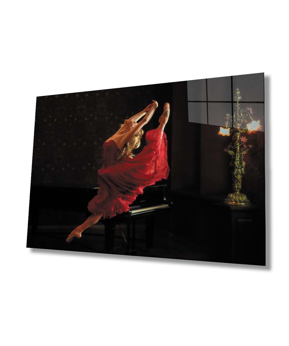 Balerin Cam Tablo  4mm Dayanıklı Temperli Cam Ballerina Glass Table 4mm Durable Tempered Glass Glass Wall Art