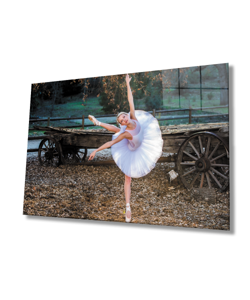 Balerin Cam Tablo  4mm Dayanıklı Temperli Cam Ballerina Glass Table 4mm Durable Tempered Glass Glass Wall Art