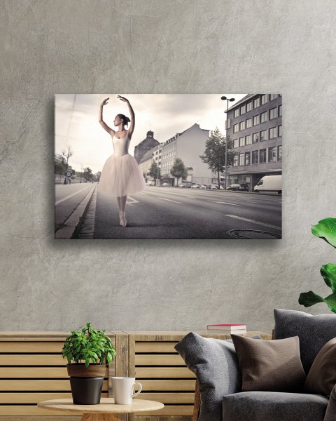 Balerin Cam Tablo  4mm Dayanıklı Temperli Cam Ballerina Glass Table 4mm Durable Tempered Glass Glass Wall Art