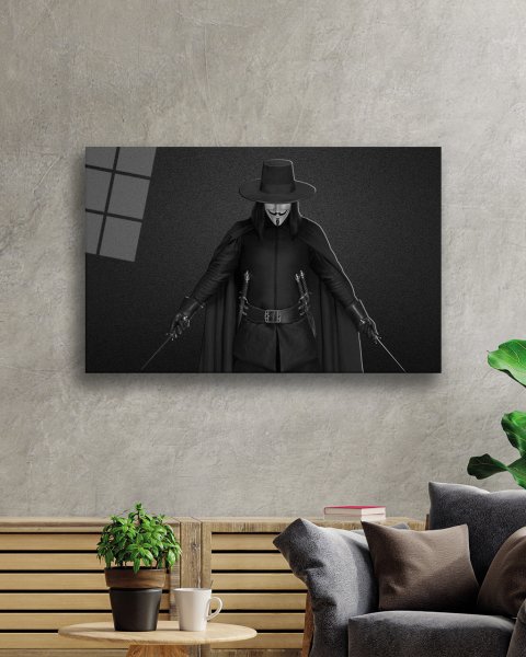 Siyah Beyaz İnsan Fotoğrafları Joker Cam Tablo  4mm Dayanıklı Temperli Cam Black and White People Photos Joker Glass Wall Art