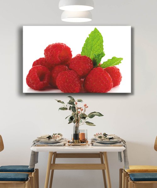 Kırmızı Meyve Cam Tablo  4mm Dayanıklı Temperli Cam Red Fruit Glass Wall Art