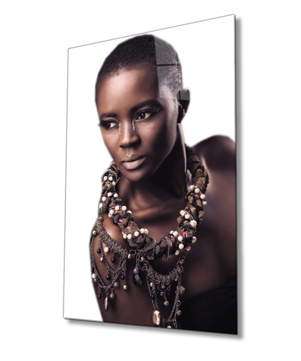 Kadın Portresi Cam Tablo  4mm Dayanıklı Temperli Cam