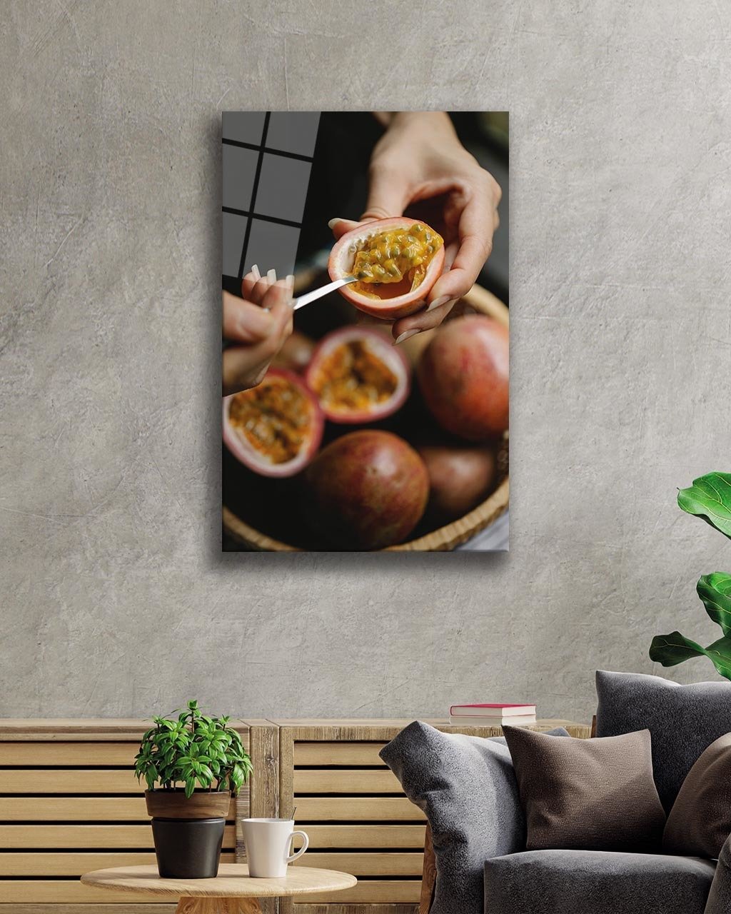 Meyve Cam Tablo  4mm Dayanıklı Temperli Cam, Fruits Wall Art