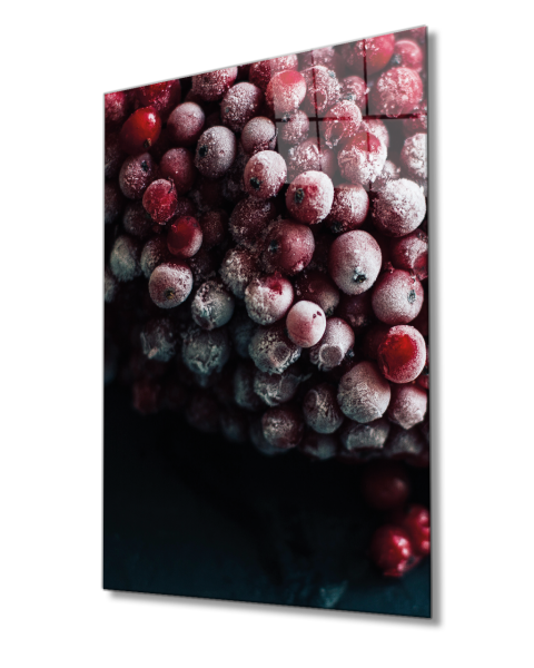 Meyve Cam Tablo  4mm Dayanıklı Temperli Cam, Fruits Wall Art